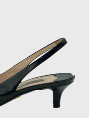 Prada Leather Slingback EU 37.5 Schwarz - Image 5