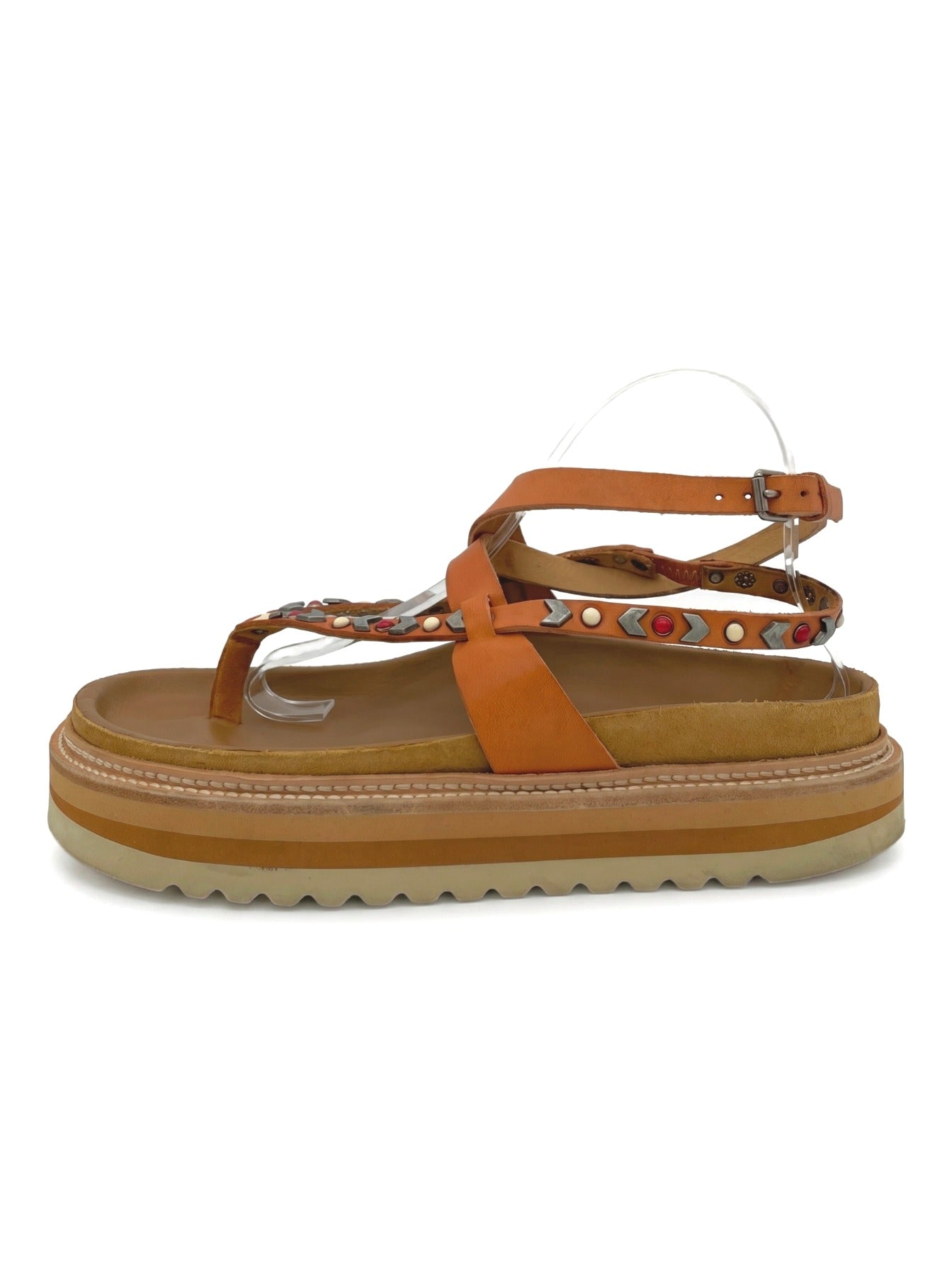 Isabel Marant Elham Flache Sandale EU 40 Braun