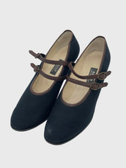 Bally Mary Jane Canvas Pump EU 42 Schwarz