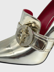 Cesare Paciotti Dagger Buckle Pump EU 39 Metallic - Image 5