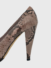 Bally Python Skin Peep-Toe Plateau Pump EU 40 Mehrfarbig - Image 6