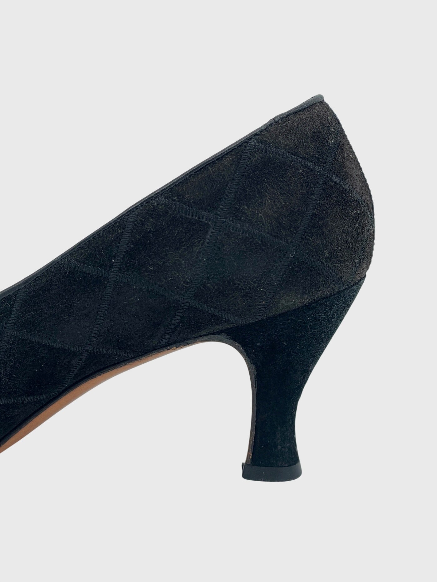 Salvatore Ferragamo Suede Pump EU 37 Schwarz - Image 6