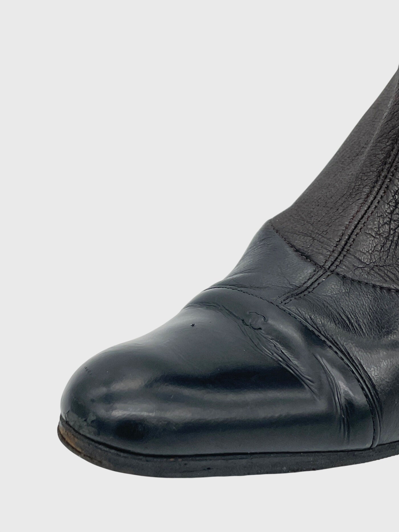 Chanel Sock Boots Stiefel EU 37.5 Braun - Image 7