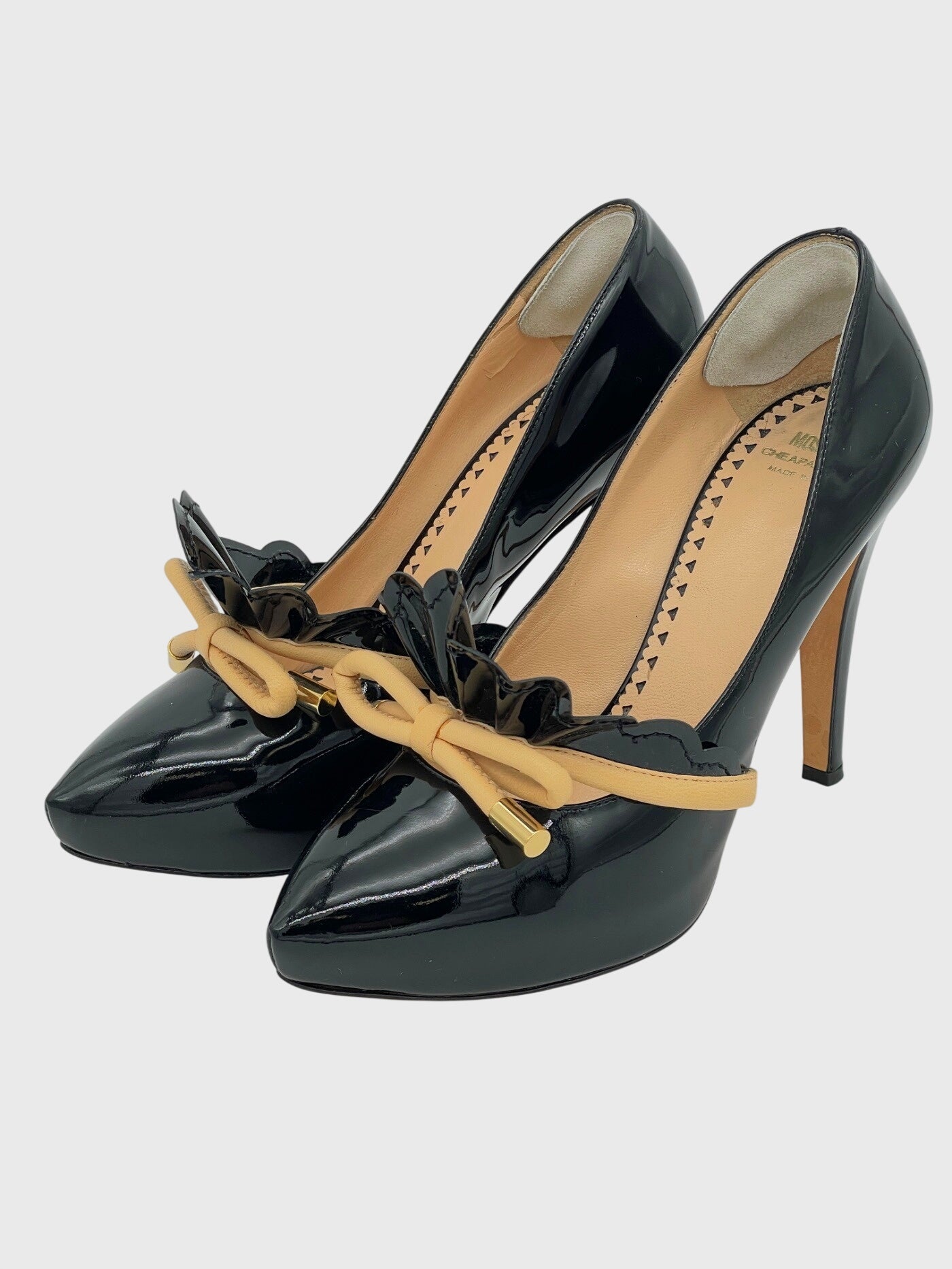 Moschino Shoes Cheap and Chic Ruffle Bow Plateau Pump EU 41 Schwarz