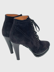 Giorgio Armani Lace-Up Platform Ankle Boot EU 38 Schwarz