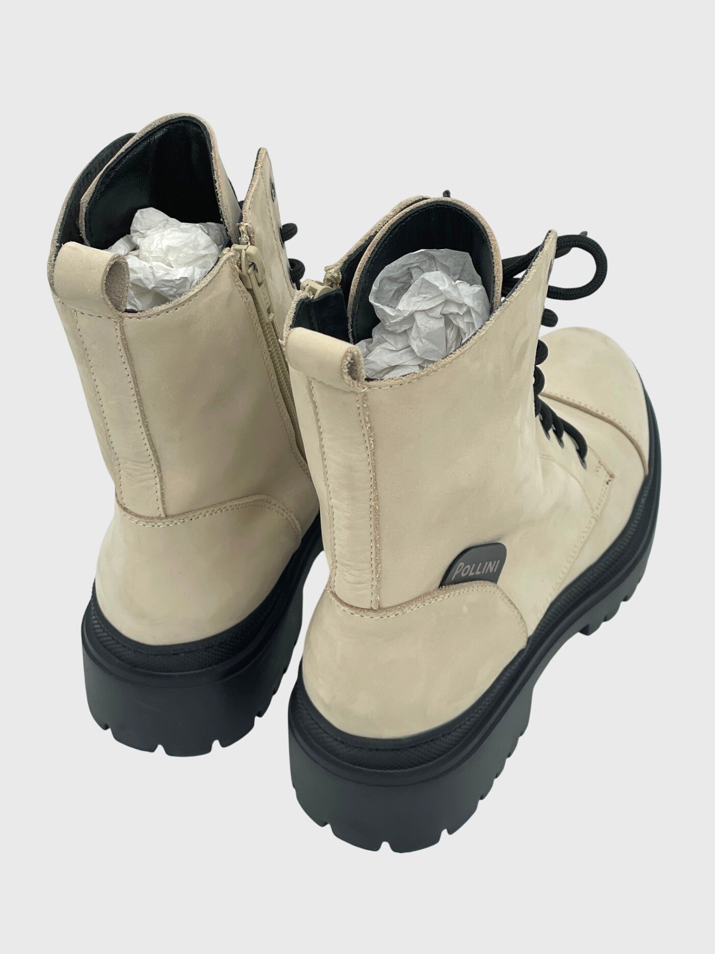 Pollini Heritage Combat Stiefel EU 39 Beige