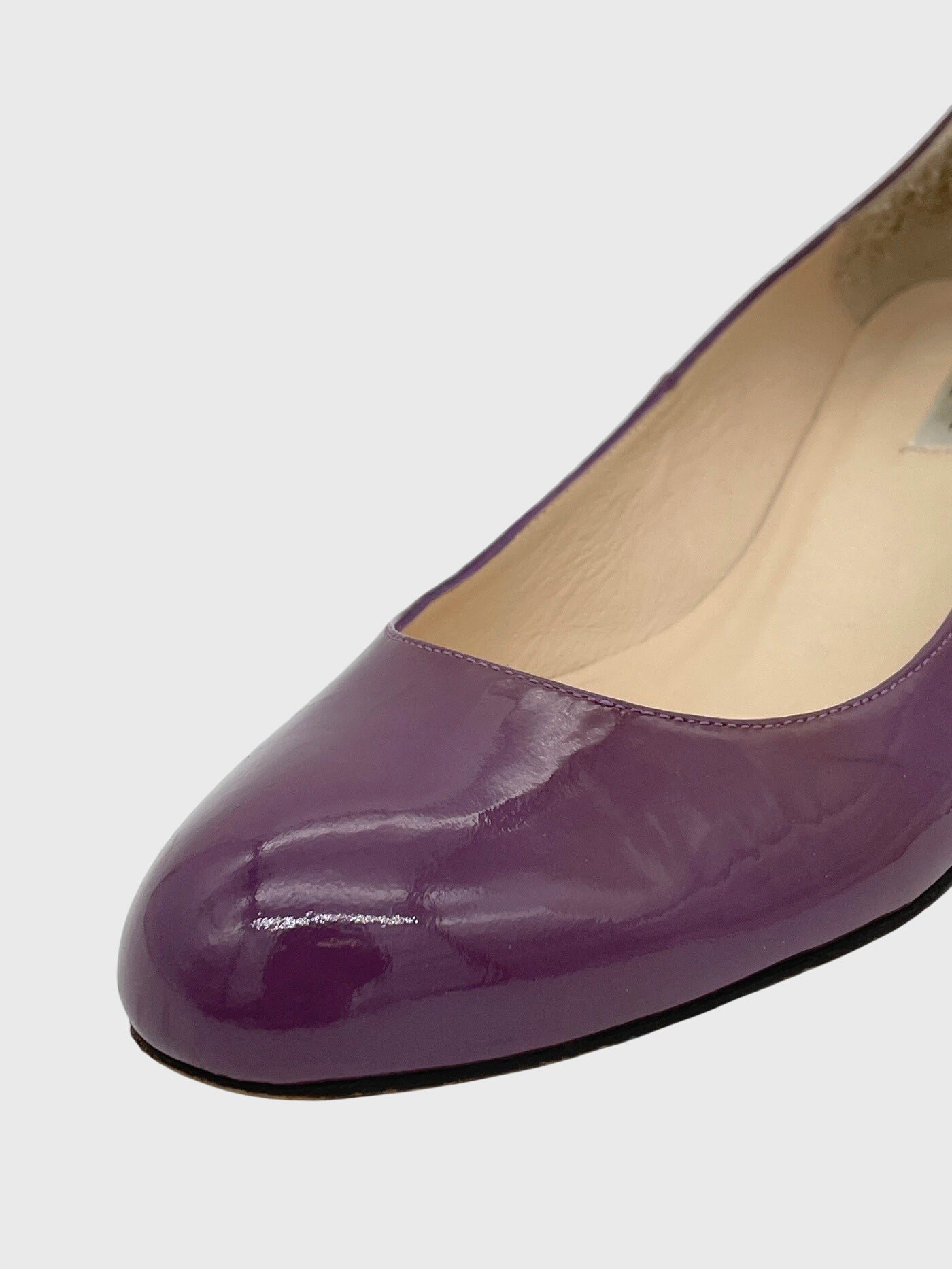 L.K.Bennet Patent Leather Kitten Heel EU 41 Lila - Image 6