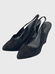 Jil Sander Wedge Slingback EU 38 Schwarz