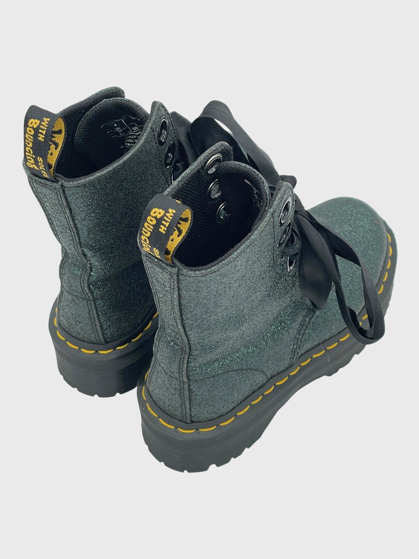 Dr. Martens Molly Glitter Combat Stiefel EU 37 Metallic