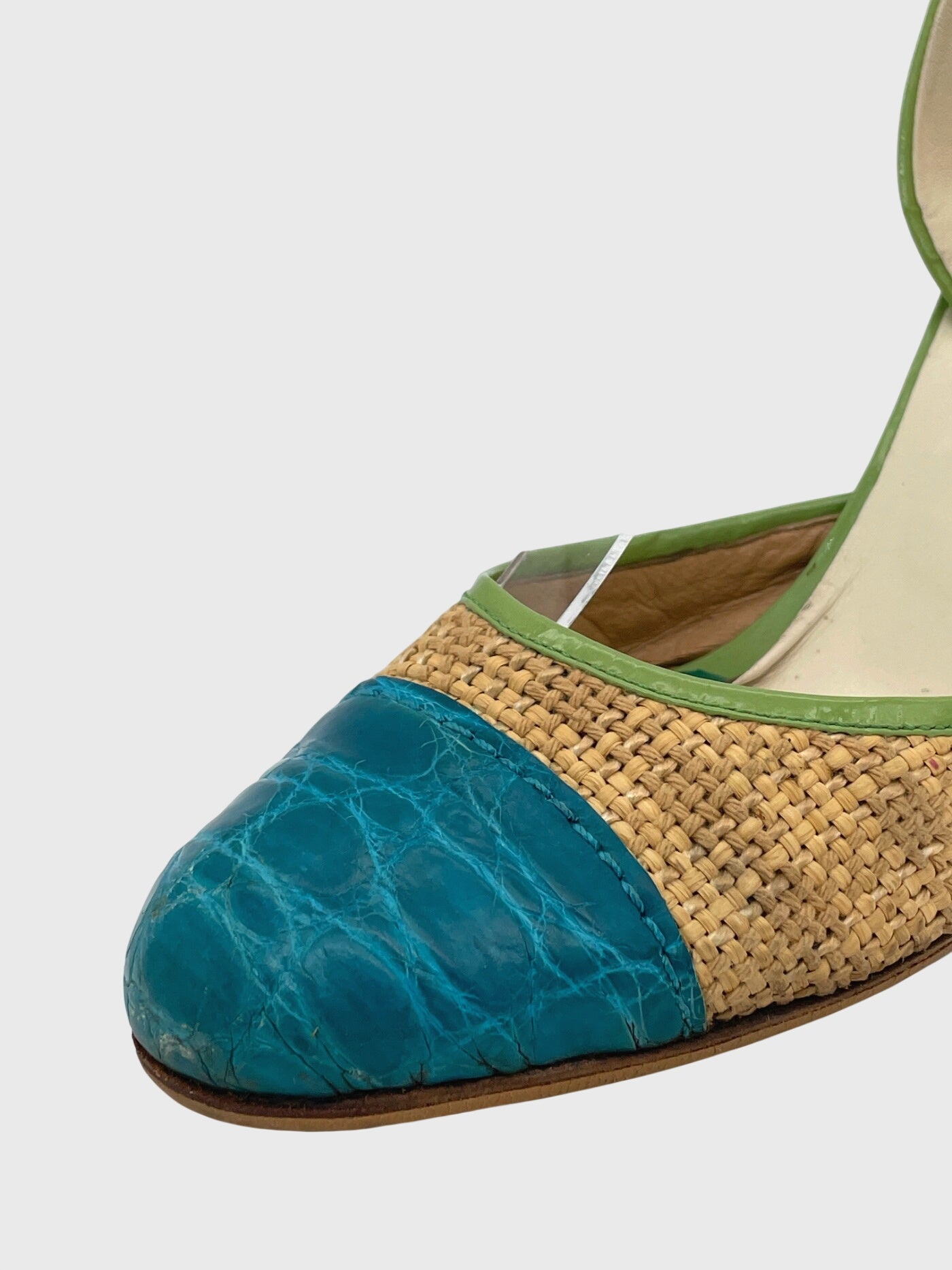 Prada Cap Toe Slingback EU 38 Mehrfarbig - Image 6