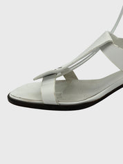 Hermès Vintage Sandale mit Absatz EU 38 Weiß - Image 6