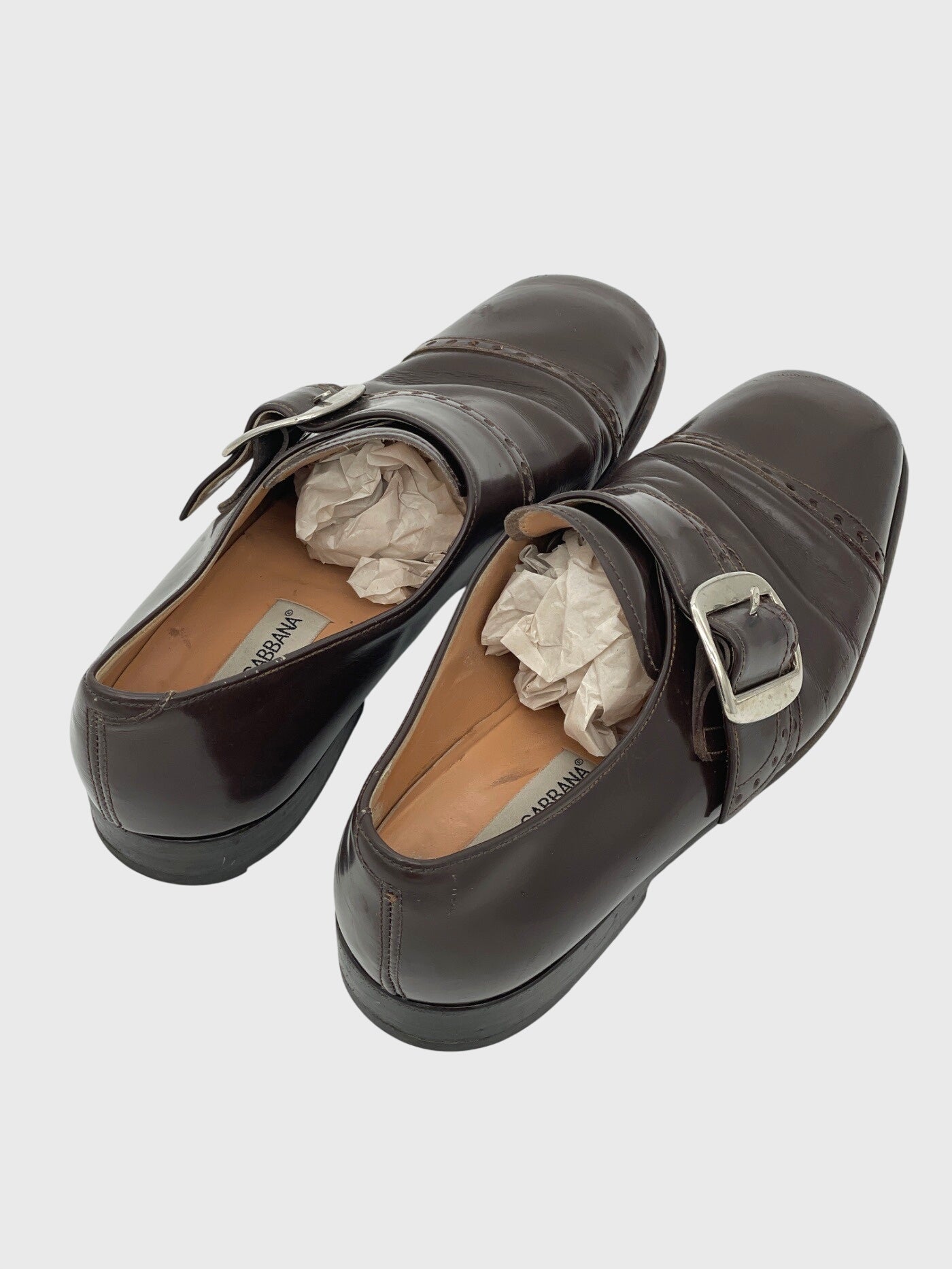 Dolce & Gabbana Monk Strap Brogue Loafer EU 43 Braun