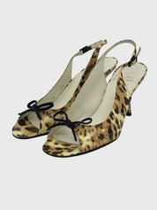 Stuart Weitzman Leopard Print Slingback EU 37.5 Mehrfarbig