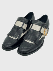 Tod's Gommino Fringe Monk Strap Loafer EU 38 Schwarz