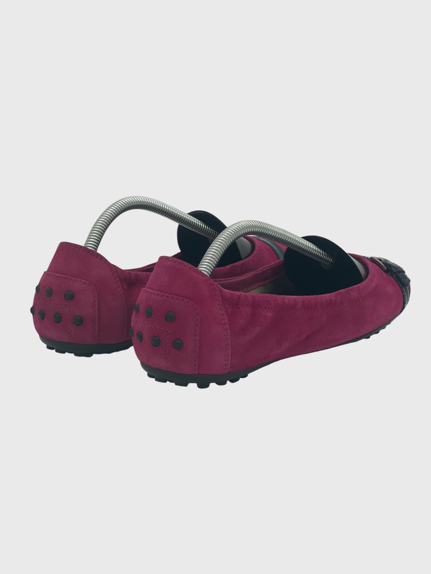 Tod's Dee Buckle Scrunch Ballerina EU 38 Pink - Image 5