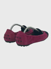 Tod's Dee Buckle Scrunch Ballerina EU 38 Pink - Image 5