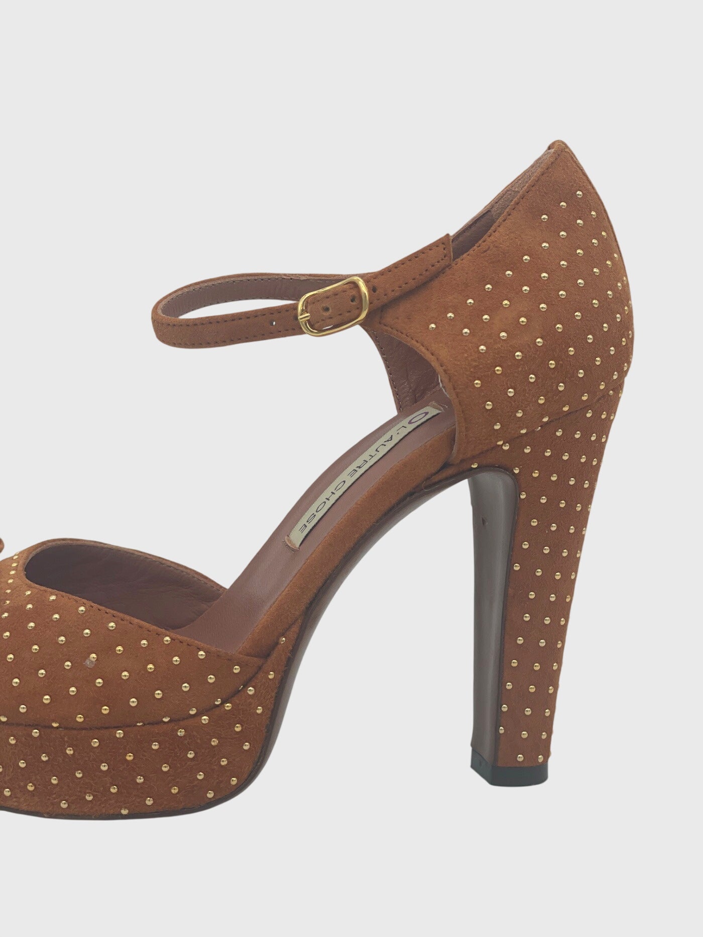 L'Autre Chose Studded Platform Plateau Pump EU 35 Braun - Image 6