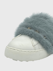 Valentino Garavani Rockstud Mink Fur Low Top Sneaker EU 36 Weiß - Image 6