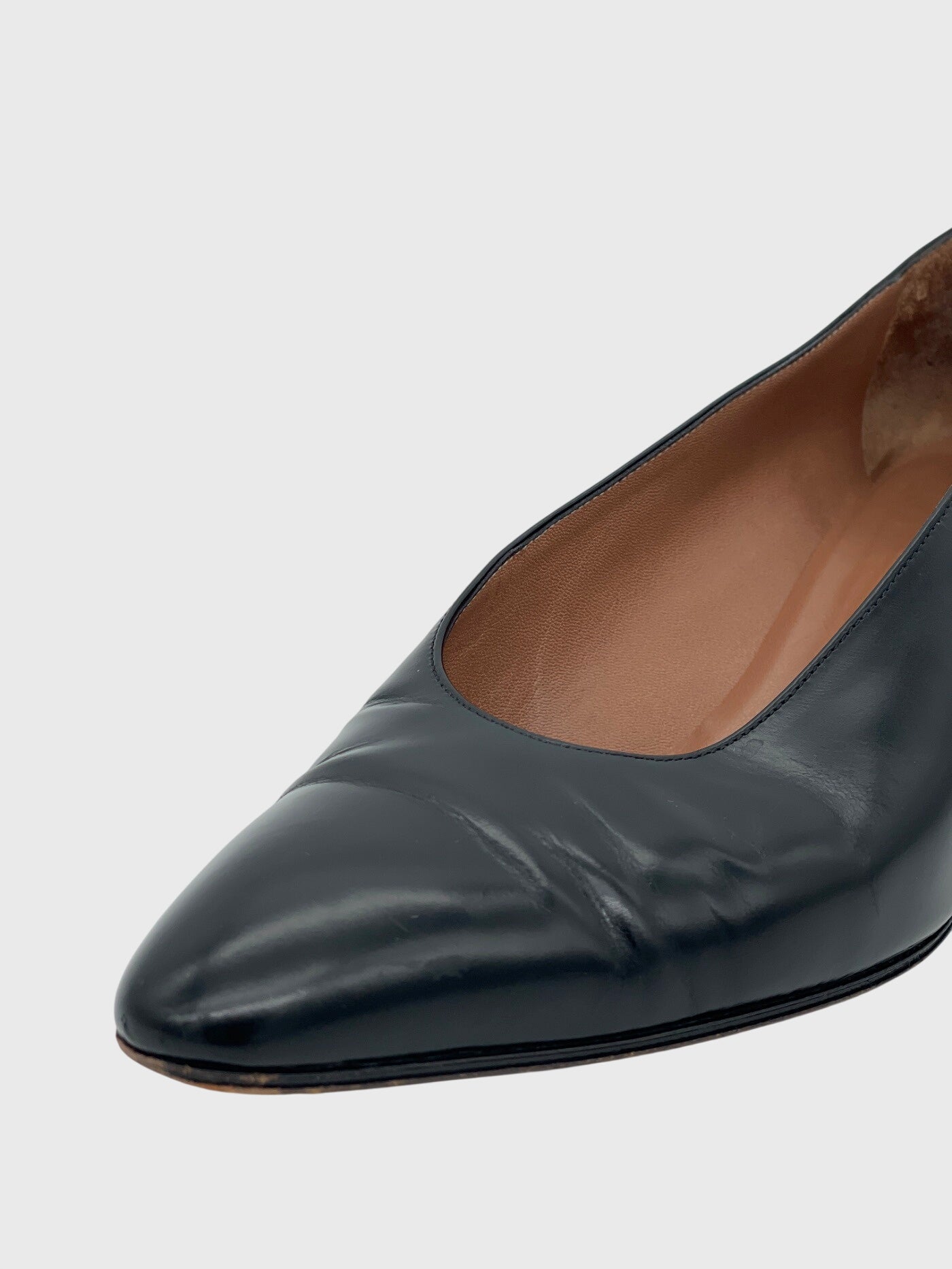 Sergio Rossi Leather Pump EU 38.5 Schwarz - Image 6