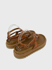 Isabel Marant Elham Flache Sandale EU 40 Braun