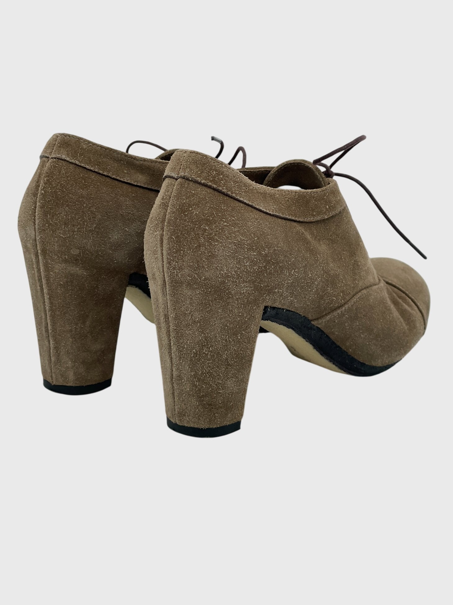Roberto del Carlo Suede Lace-UP Pump EU 38 Braun - Image 4