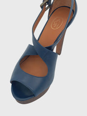 Ash Leather Sandale mit Absatz EU 38 Blau