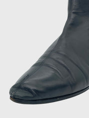 Sergio Rossi Leather Ankle Boot EU 38 Schwarz - Image 6