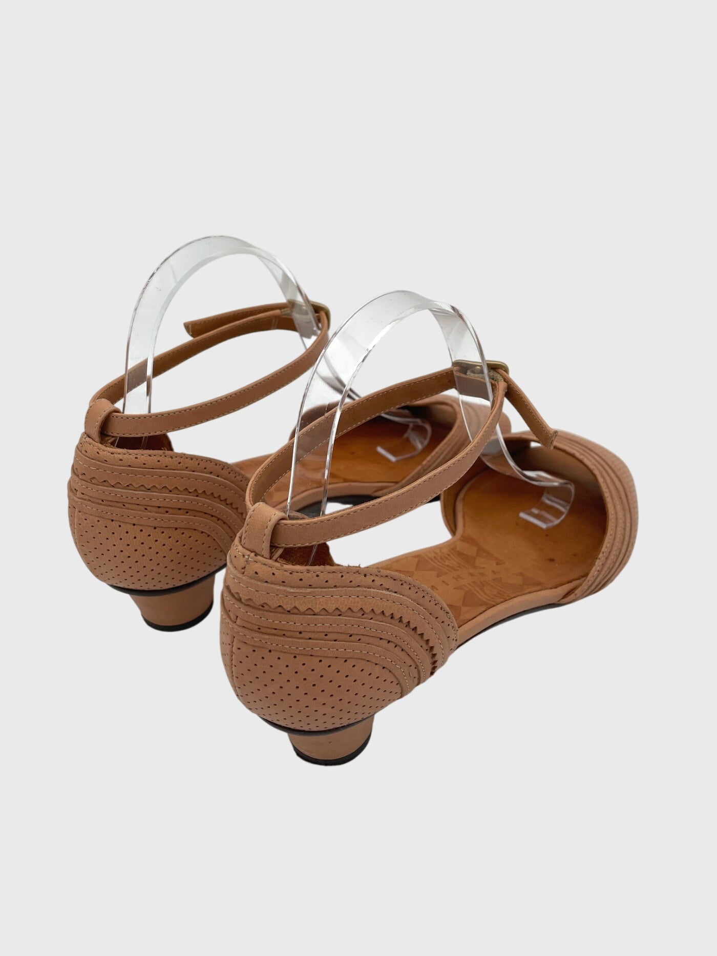 Chie Mihara D'Orsay Peep-Toe Sandale mit Absatz EU 40.5 Braun