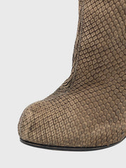 Bally Python Skin High Heel Stiefel EU 38.5 Braun - Image 6