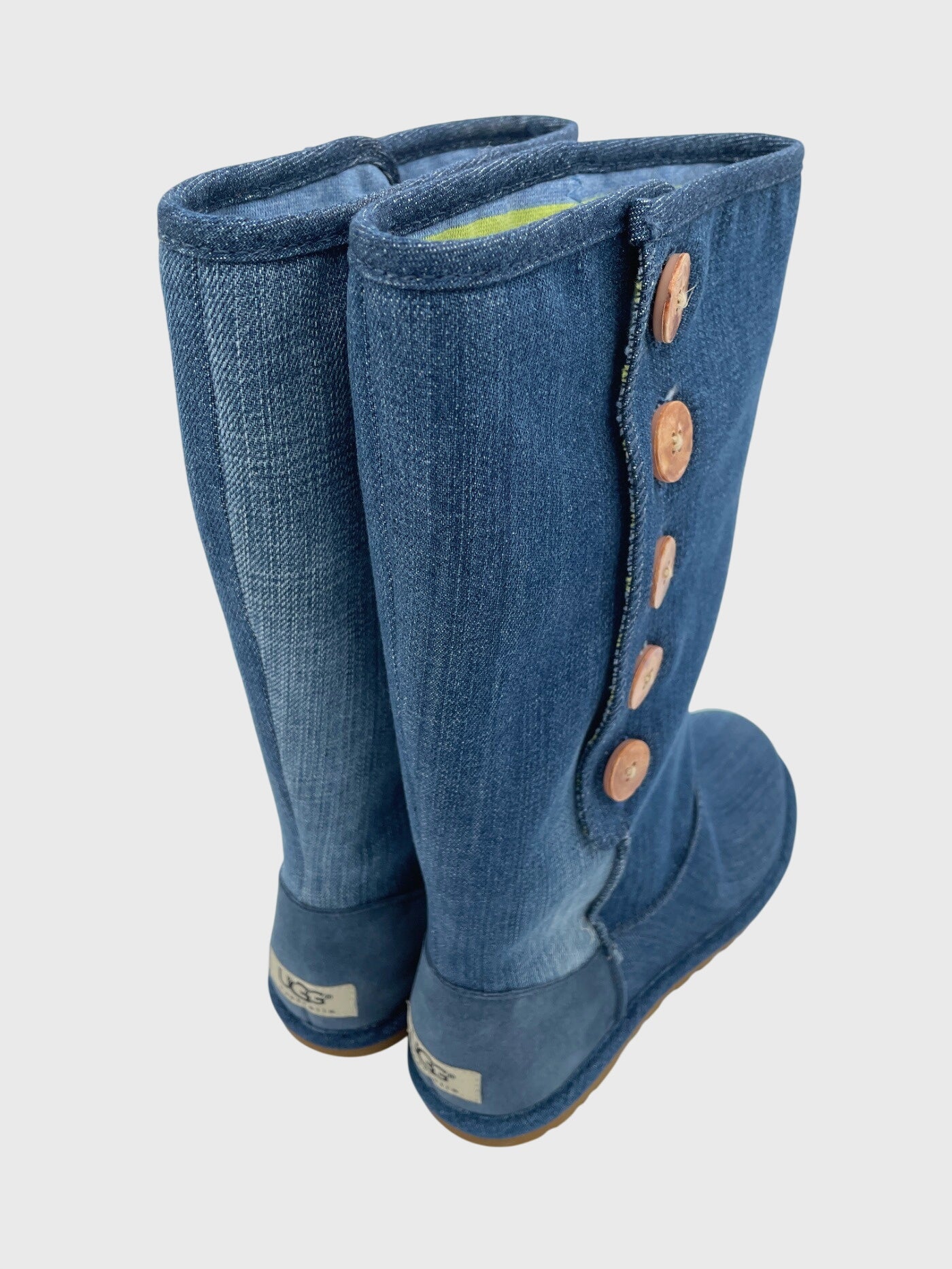 UGG Lo Pro Button Denim Stiefel EU 39 Blau