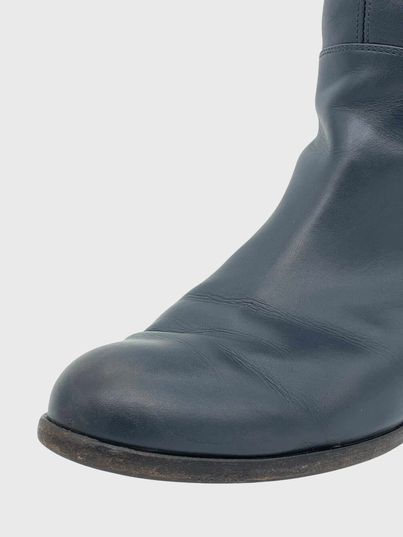 Sergio Rossi Leather Stiefel EU 39.5 Blau - Image 6