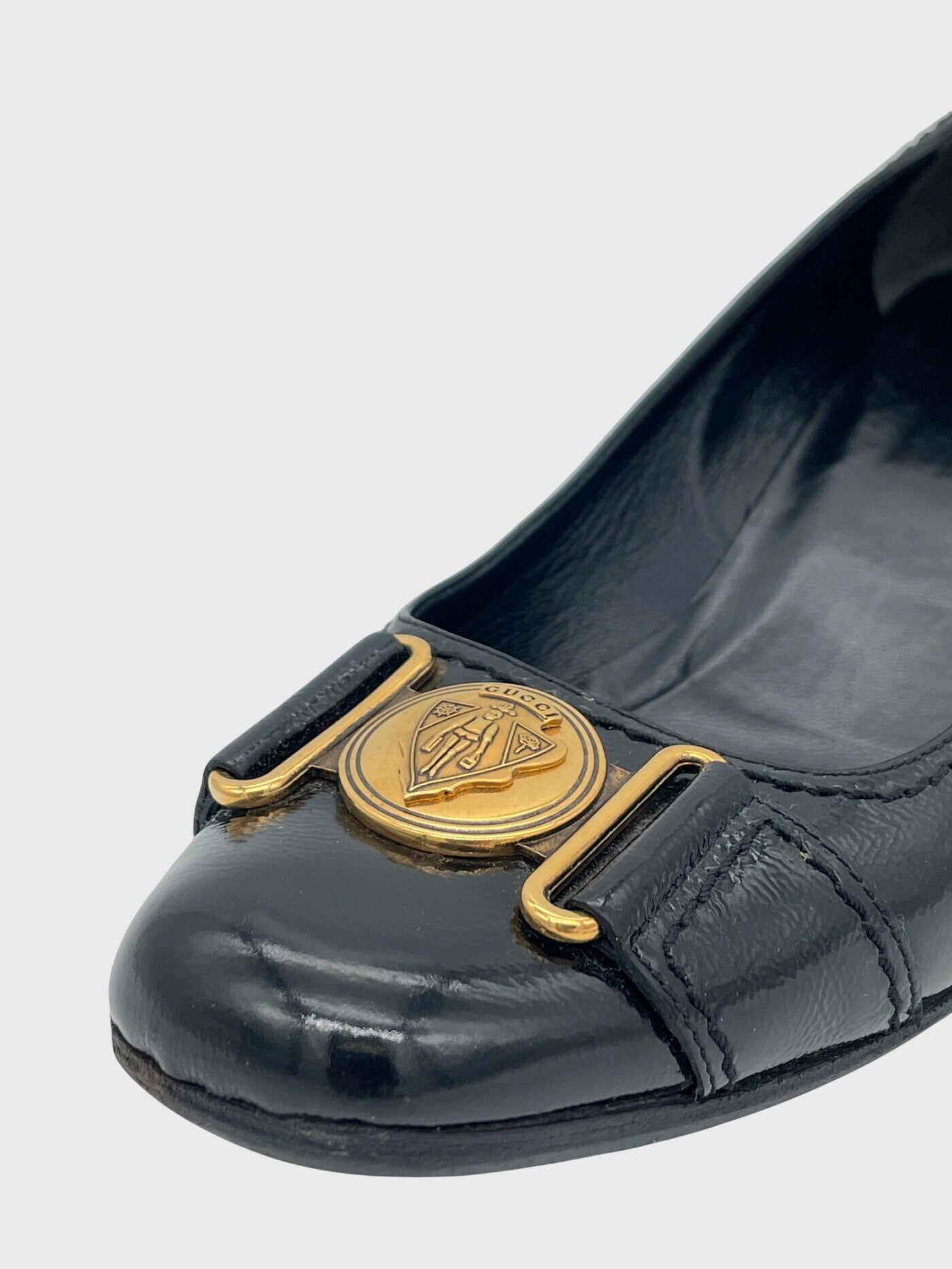Gucci Patent Leather Pump EU 38.5 Schwarz - Image 6