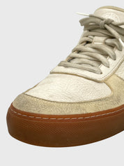 Stone Island Footwear Leather Low Top Sneaker EU 44 Beige - Image 6