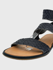 Chie Mihara Leather Flache Sandale EU 38 Schwarz - Image 6