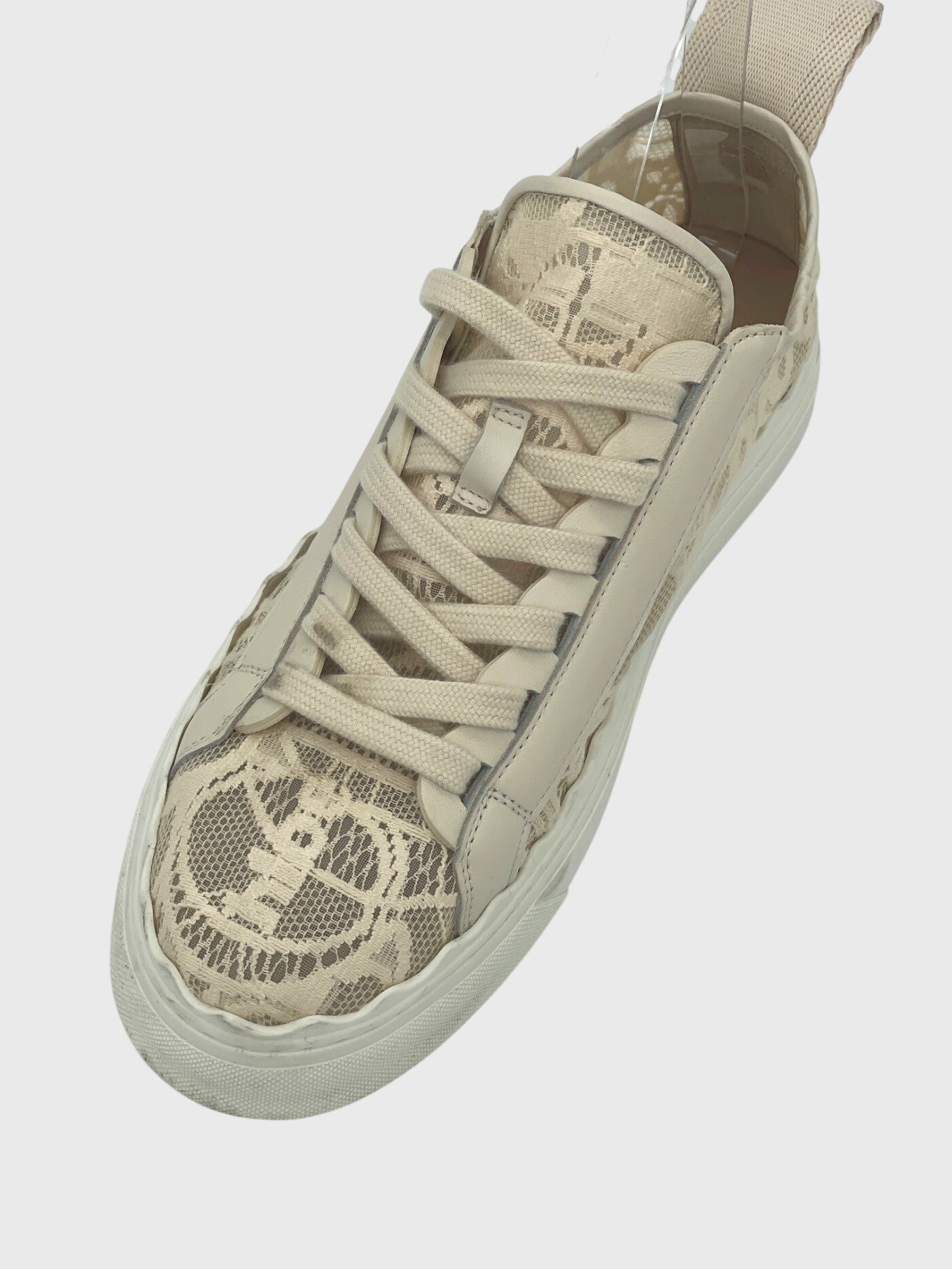 Chloé Lauren Low Top Sneaker EU 40 Beige - Image 6