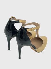 Max Mara T-Strap Patent Pump EU 39 Mehrfarbig