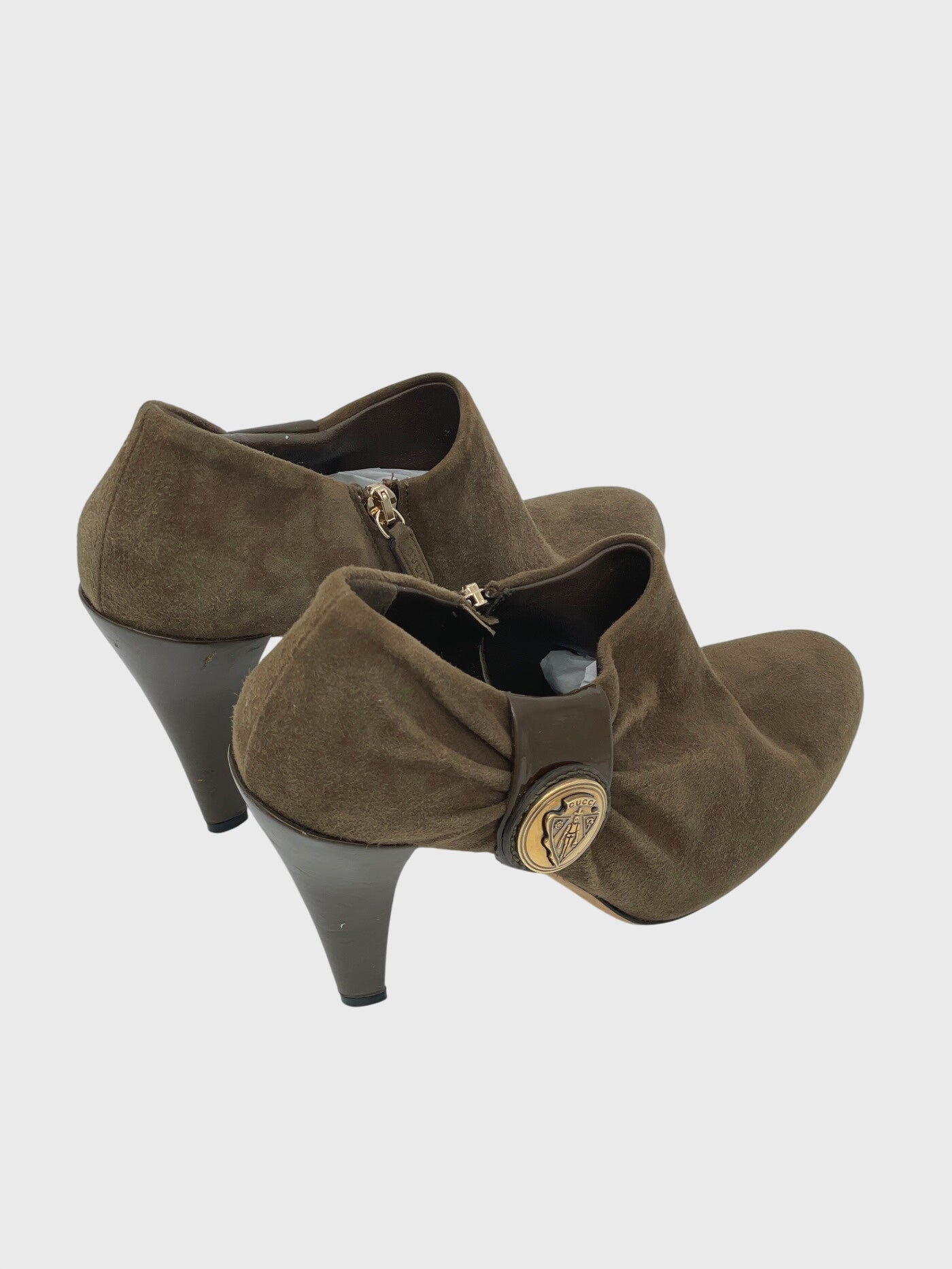 Gucci  Hysteria Crest Coin Ankle Boot EU 40 Grün