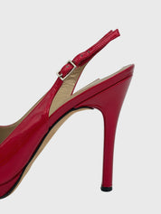 Stuart Weitzman Peep Toe Slingback EU 39.5 Rot - Image 6
