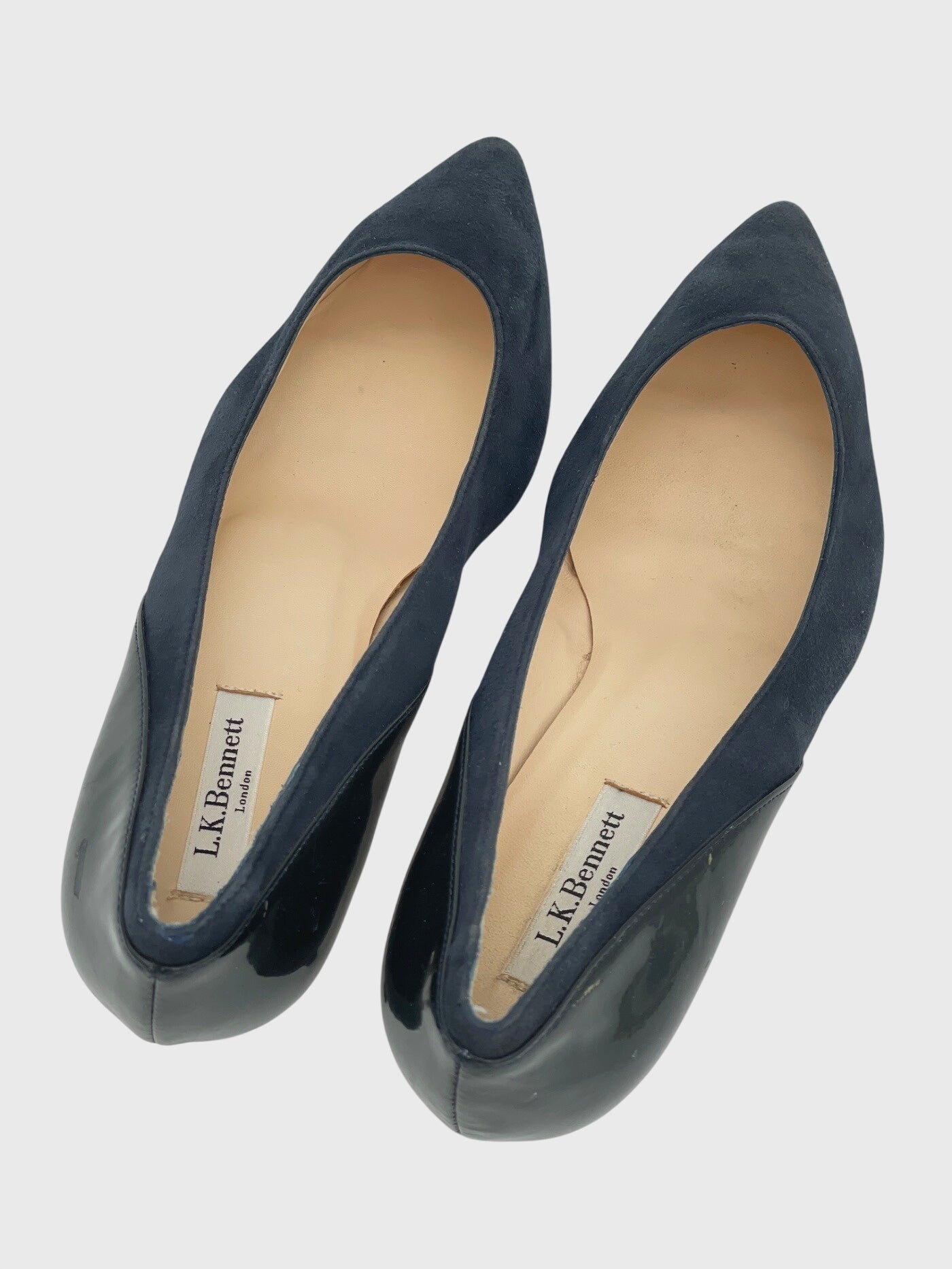 L.K.Bennet Suede Kitten Heel EU 41 Blau