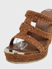 Jimmy Choo Suede Sandale mit Absatz EU 38 Braun - Image 6