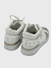 Philipp Plein Crystal Spikes High Top Sneaker EU 39 Weiß - Image 5