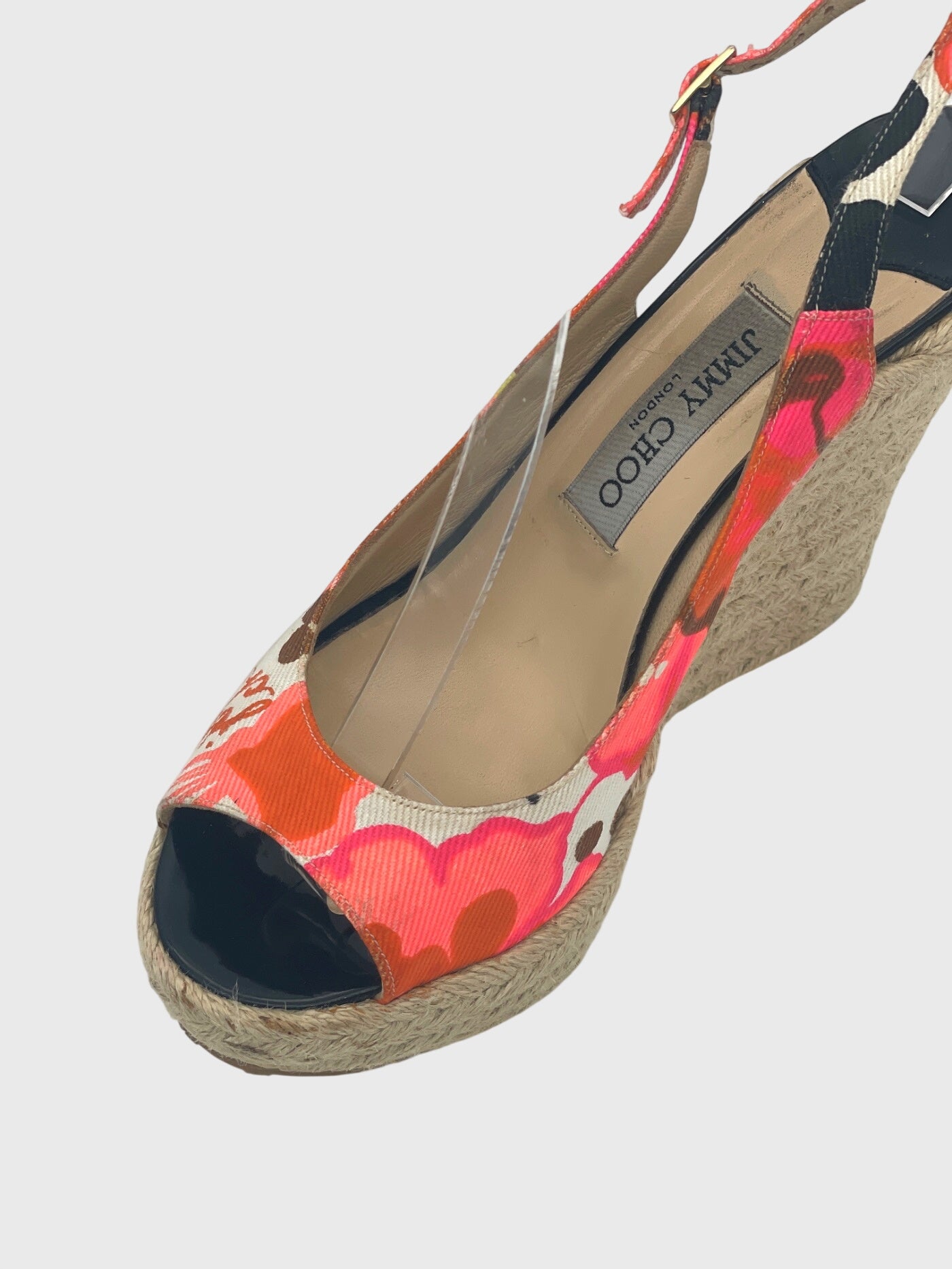 Jimmy Choo Canvas-Espadrilles Sandale mit Absatz EU 38 Mehrfarbig - Image 6