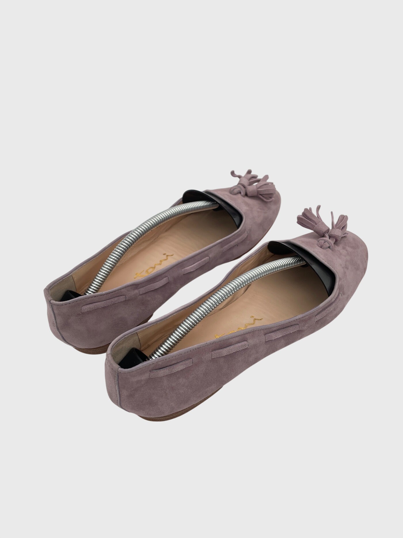 Santoni Tassel Suede Ballerina EU 39 Lila