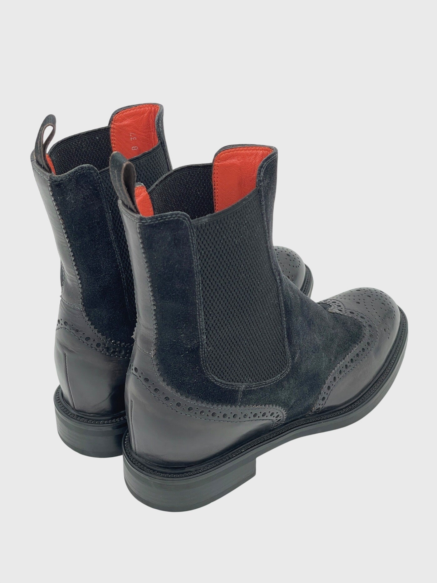Santoni Brogue Chelsea EU 37 Schwarz