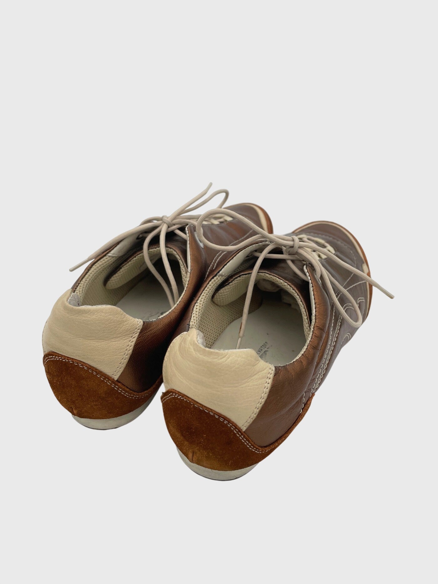 Salvatore Ferragamo Bronze Metallic Low Top Sneaker EU 40 Braun