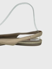 Prada Cap-Toe Slingback Ballerina EU 37 Beige - Image 6