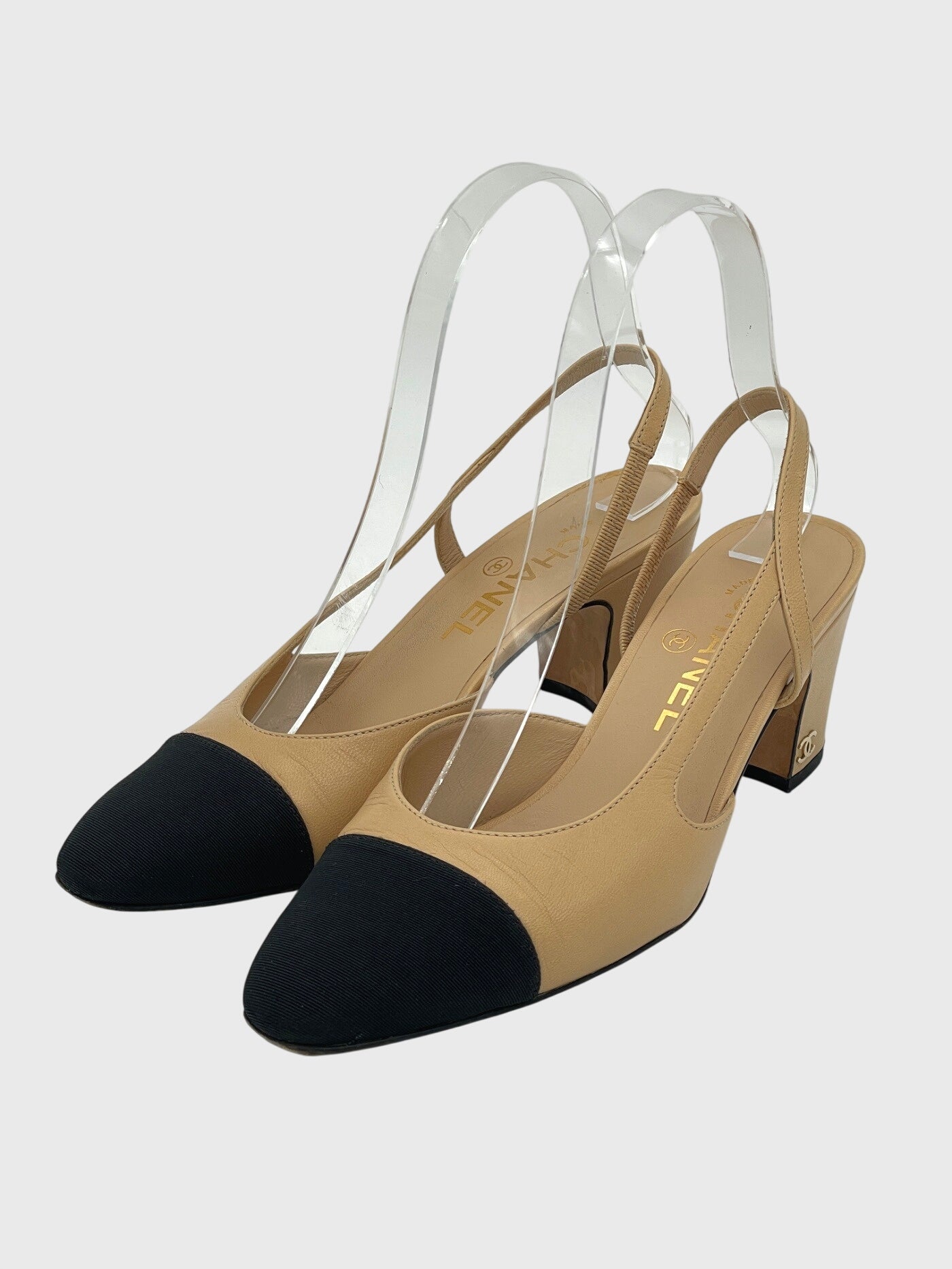 Chanel Classic Slingback EU 36 Beige