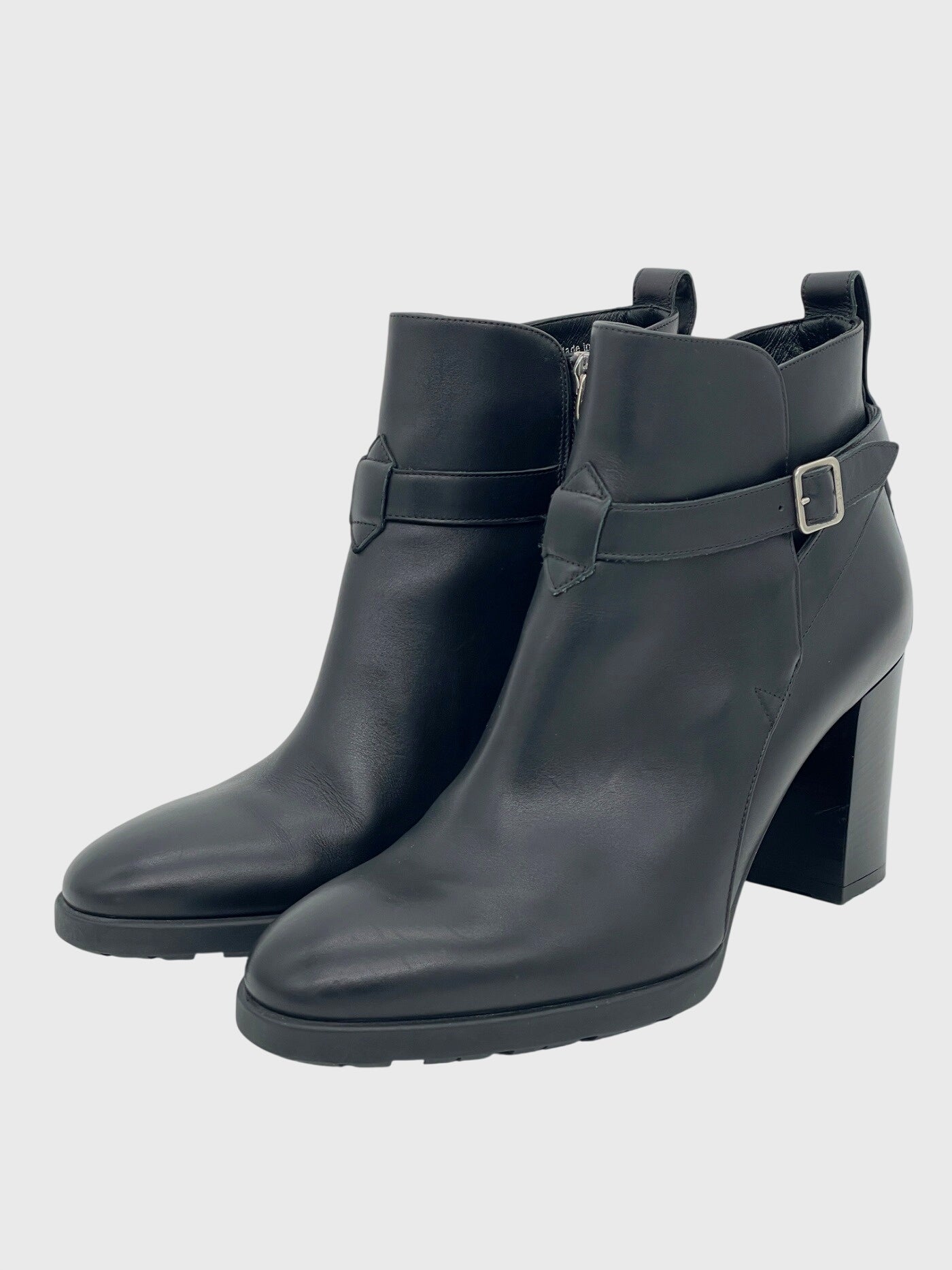 Bally Leather Wrap Ankle Boot EU 40 Schwarz