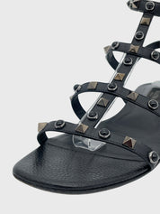 Valentino Garavani Rockstud Flache Sandale EU 39 Schwarz - Image 6