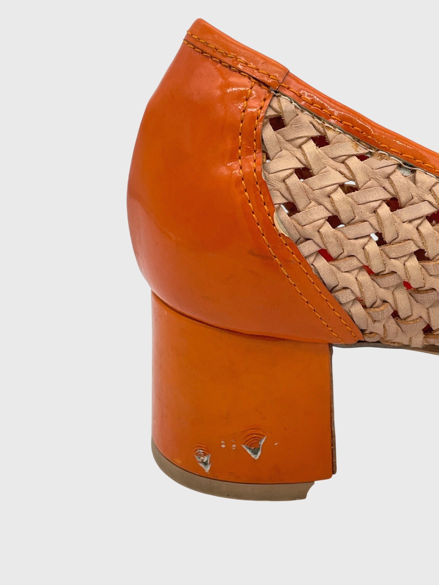 Miu Miu Woven Leather Sandale mit Absatz EU 39 Mehrfarbig - Image 6